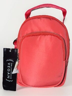 Le Miel Vegan Textile Bag Crossbody Shoulder Bag Pink Salmon New Adjustable